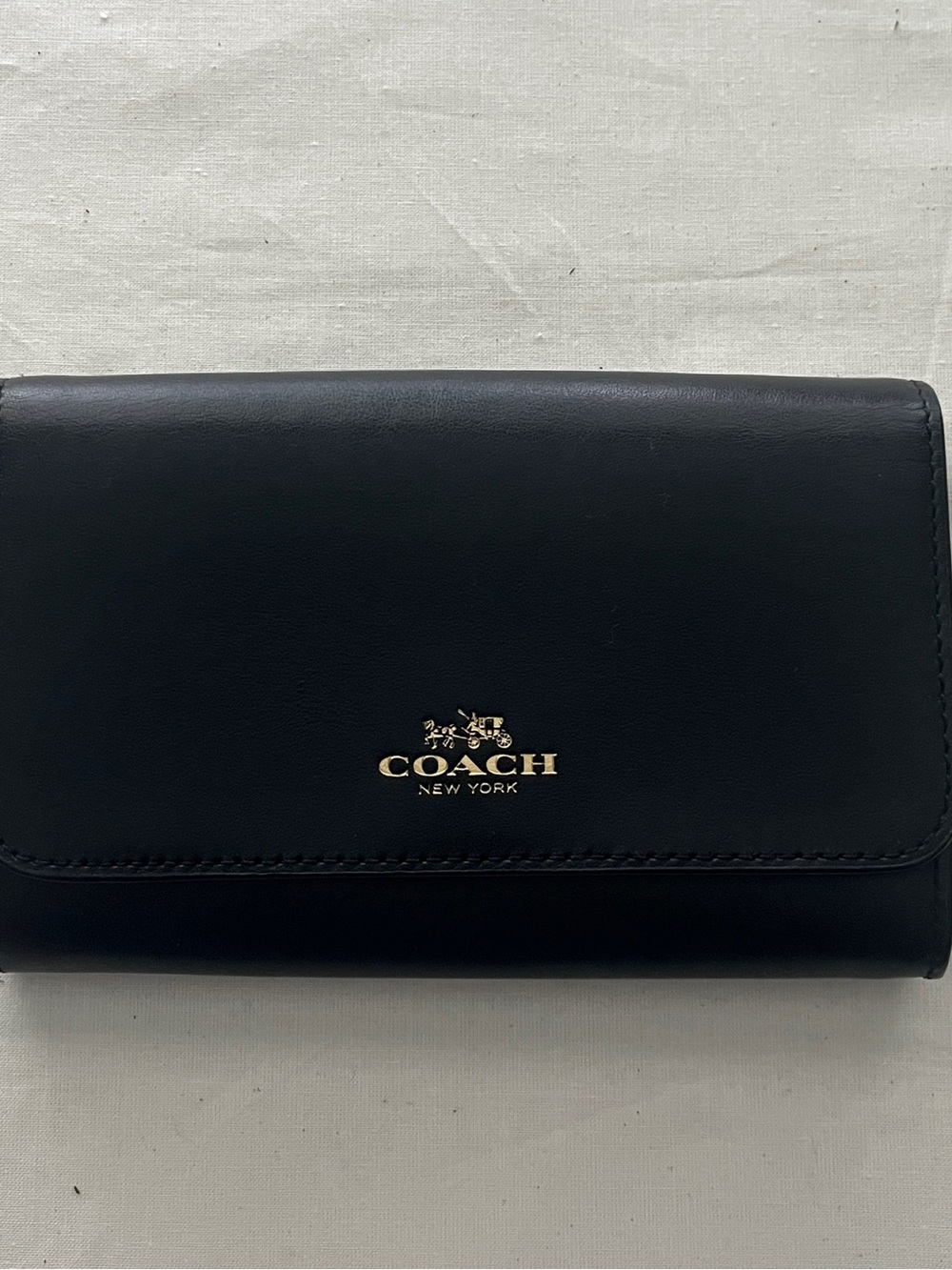 Black Leather Wallet - Sleek Women's Clutch